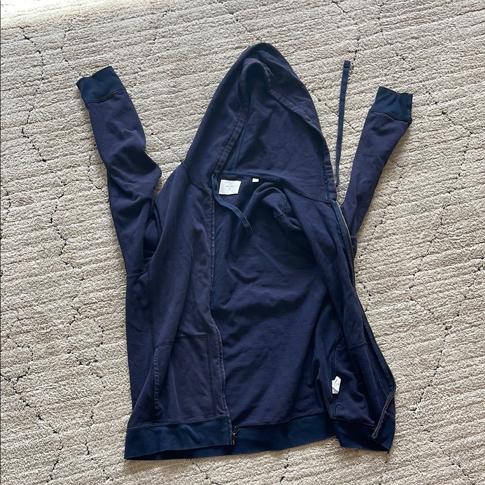 Navy Blue Zip-Up Hoodie